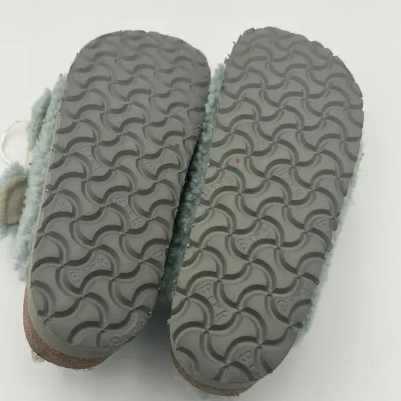 Papillio Birkenstock Arizona Big Buckle Shearling Sandals Teal Women's L5 - Picture 6 of 6